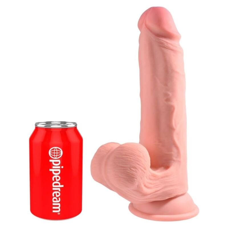 Gode réaliste King Cock Plus triple densité avec testicules 23 cm chair – King Cock — vue 1