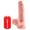 Gode réaliste King Cock Plus triple densité avec testicules 23 cm chair – King Cock — vue 1