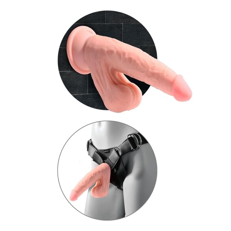 Gode réaliste King Cock Plus triple densité avec testicules 23 cm chair – King Cock — vue 4