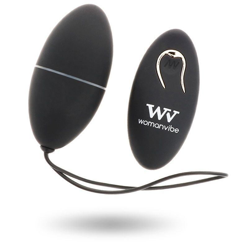Œuf vibrant Alsan noir avec télécommande – Womanvibe