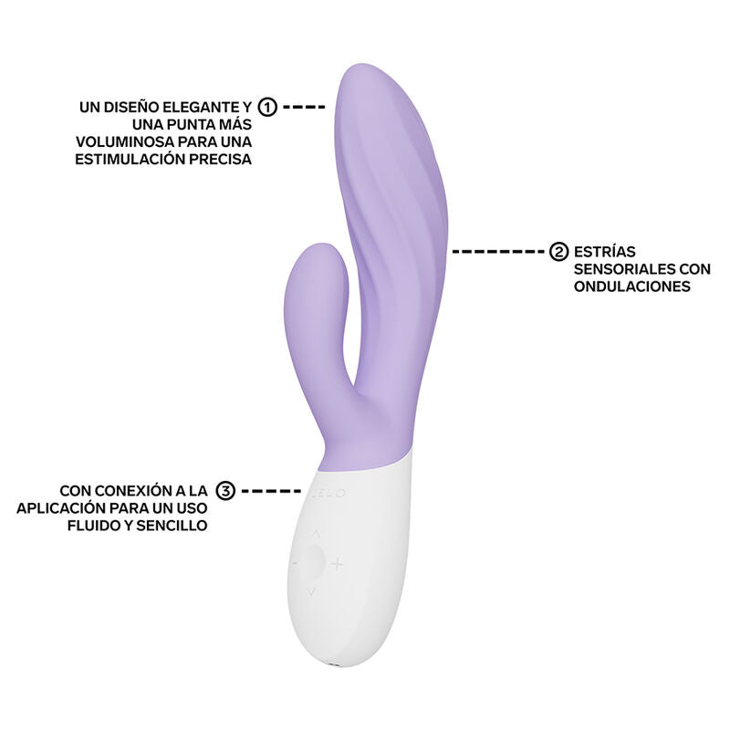 Vibrateur rabbit LELO Ina Twist lavande – vue 3