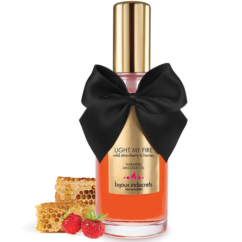 Huile de massage chauffante Fraise 100 ml – Bijoux – image 2