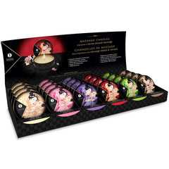 Coffret et kit intime MINI CARESSE À LA BOUGIE PRÉSENTOIR BOUGIES DE MASSAGE 24 UNITÉS – Shunga Candles