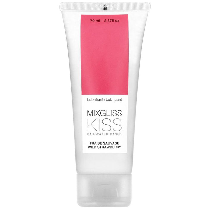 Lubrifiant à base d'eau saveur fraise 70 ml – Mixgliss