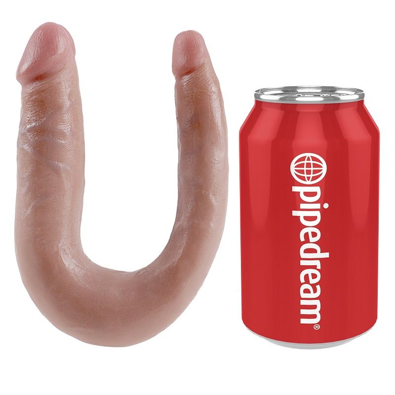Double gode 12,7 cm naturel – King Cock — vue 4
