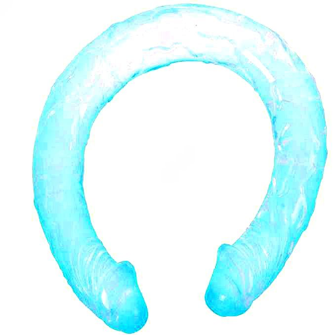 Double gode 44,5 cm bleu – Baile Anal — vue 2