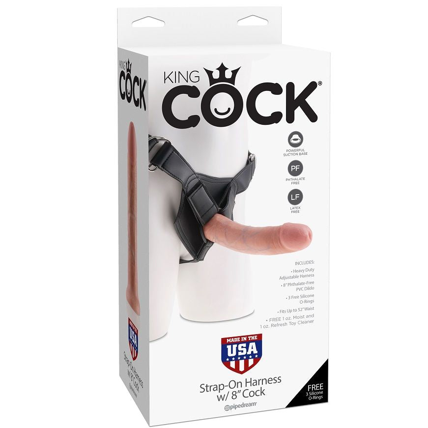 Gode pour harnais 20,3 cm naturel – King Cock — vue 5