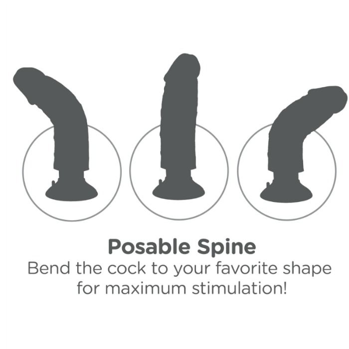 Gode vibrant réaliste King Cock 23 cm naturel – King Cock – vue 6