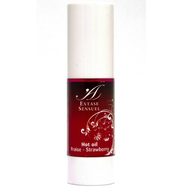 Huile stimulante chauffante Fraise 30 ml – Extase Sensual – image 1
