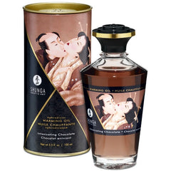 Huile de massage à effet chaleur saveur intense de chocolat 100 ml – Shunga – vue 1