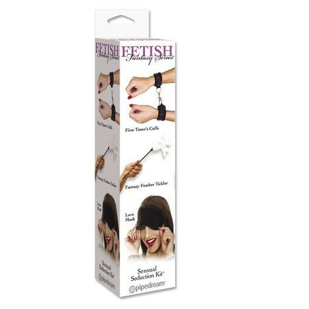 Kit de séduction sensuelle avec menottes, plumeau et masque – Fetish Fantasy Series — vue 2
