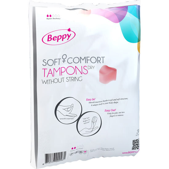 Tampons sans ficelle Soft Comfort Dry, 30 unités – Beppy