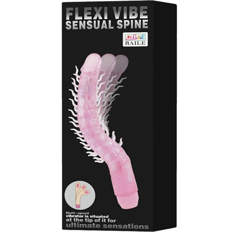 Gode vibrant flexible Sensual Spine 23,5 cm lilas – Baile