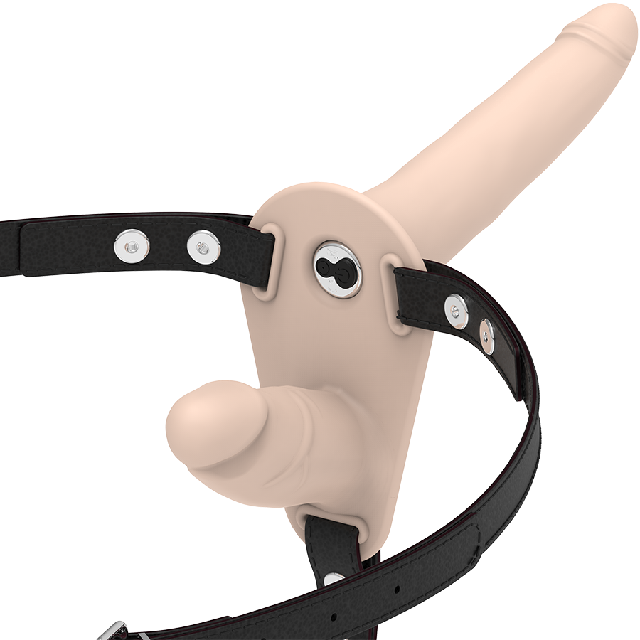 Harnais Vibrating Double Strap-On couleur chair – Fetish Submissive – vue complémentaire
