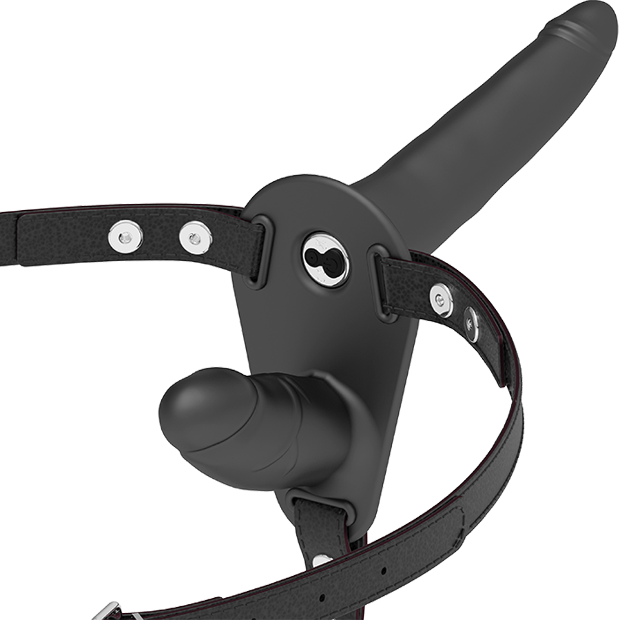 Harnais Vibrating Double Strap-On noir – Fetish Submissive – vue complémentaire