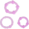 SEVEN CREATIONS - ENSEMBLE DE TROIS ANNEAUX PÉNIS LILAS – vue 1