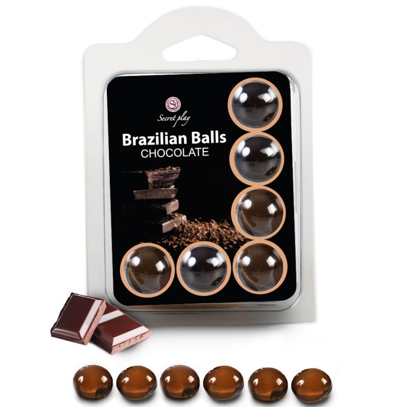 Boules brésiliennes au chocolat x6 – Secretplay sur fond blanc