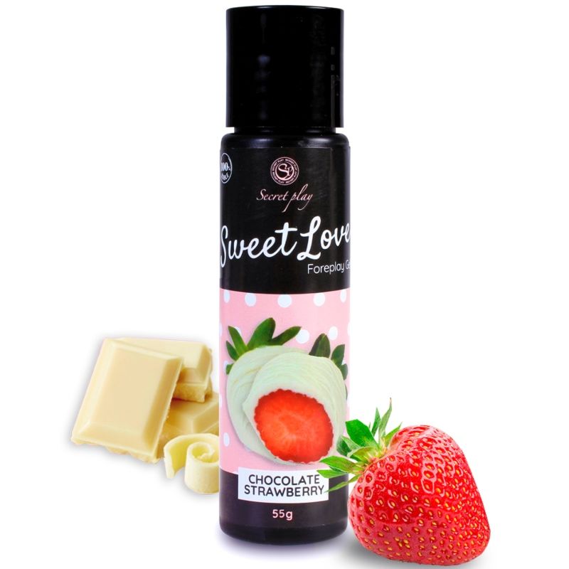 Gel sweet love fraise et chocolat blanc 60 ml – Secretplay