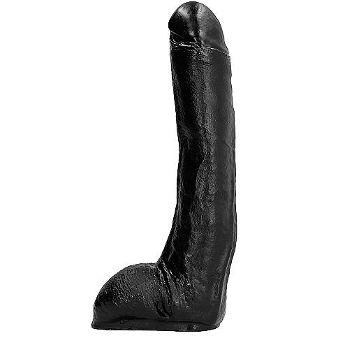 Gode réaliste Dong courbé 29 cm – All Black — vue 2