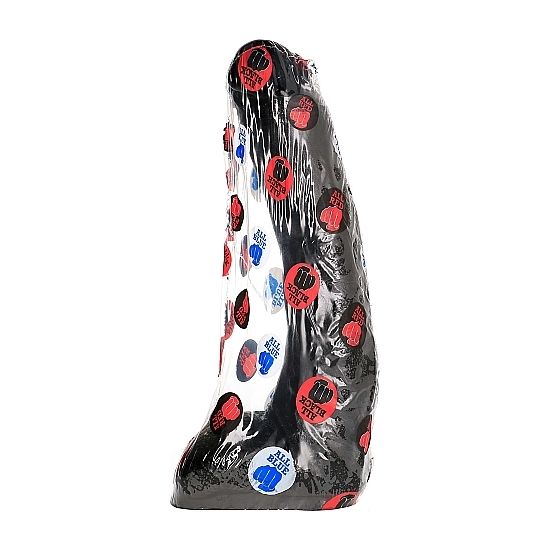 Gode réaliste Dong courbé 29 cm – All Black — vue 3