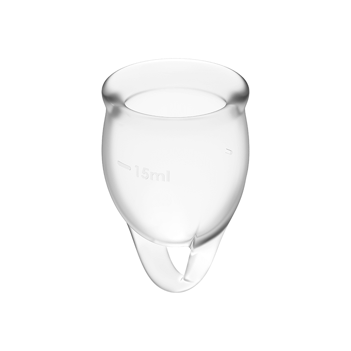 Duo de coupes menstruelles Feel Confident transparentes 15 et 20 ml – Satisfyer — vue 2