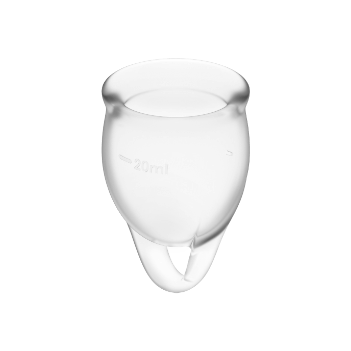 Duo de coupes menstruelles Feel Confident transparentes 15 et 20 ml – Satisfyer — vue 3