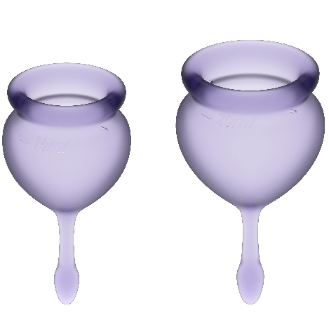 Duo de coupes menstruelles Feel Good violet 15 et 20 ml – Satisfyer