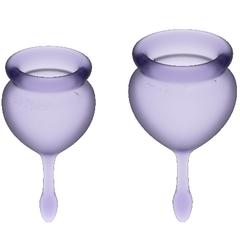Duo de coupes menstruelles Feel Good violet 15 et 20 ml – Satisfyer