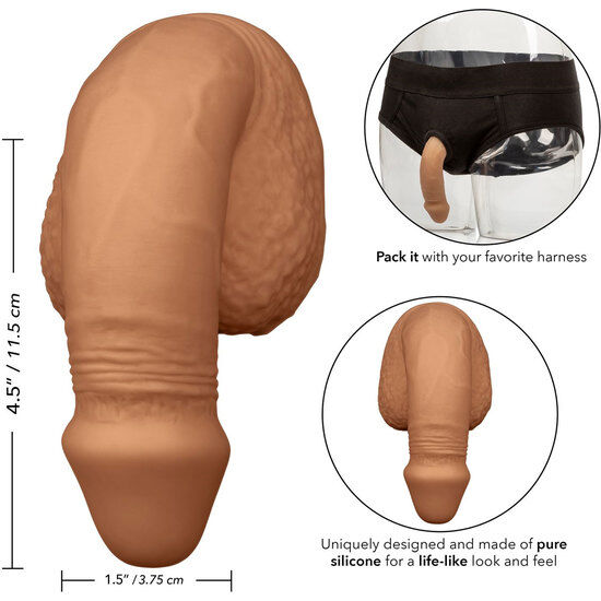 CALEXOTICS - EMBALLAGE SILICONE PÉNIS 12.75 CM CARAMEL – vue 4