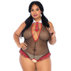 Body écolière ouvert grande taille – Leg Avenue – vue principale sur fond blanc