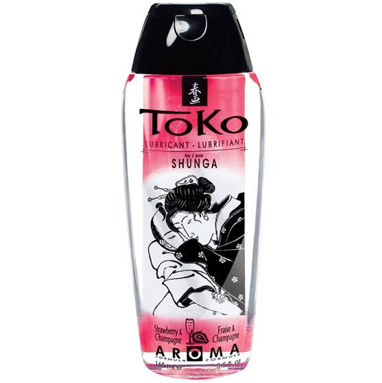 Lubrifiant aromatisé Toko Fraise et Champagne – Shunga