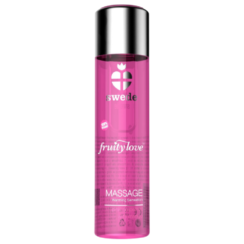 Huile fruity love à effet chaleur de pamplemousse et de mangue 120 ml – Swede – vue 1
