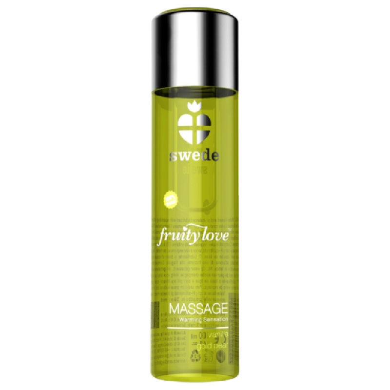 Huile fruity love effet réchauffant de massage vanille et poire d'or 120 ml – Swede – vue 1