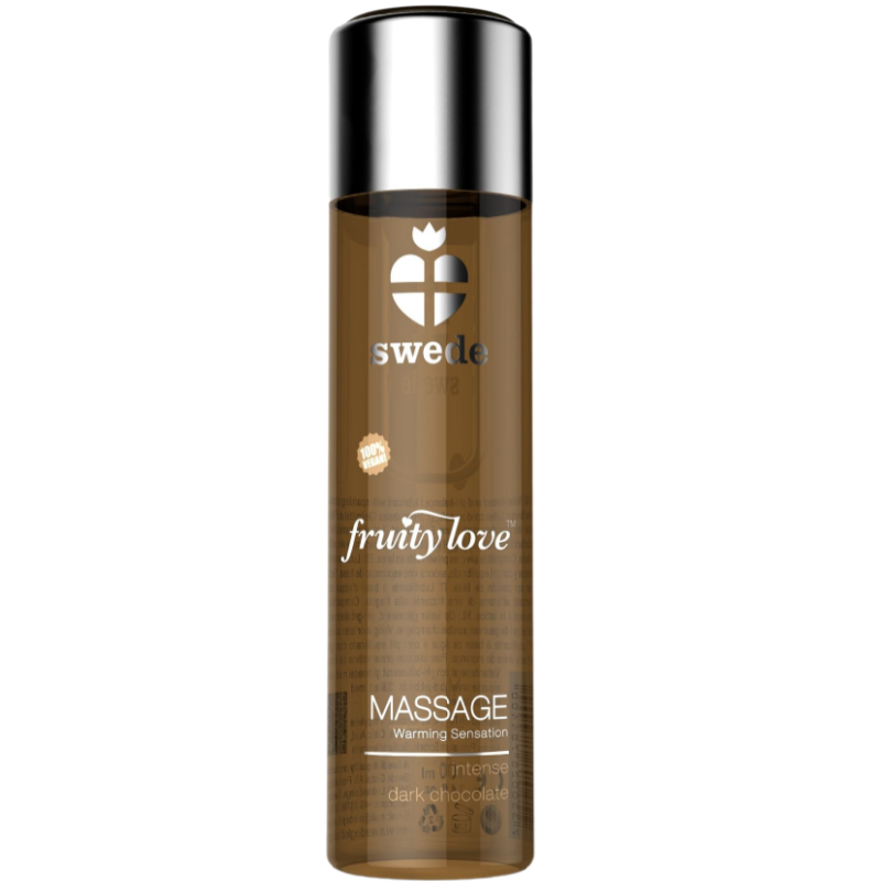 Huile fruity love de massage effet chauffant chocolat noir intense 120 ml – Swede – vue 1