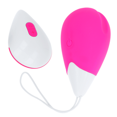 Œuf vibrant texturé 10 modes rose et blanc – OhMama