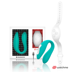 Vibrateur WatchMe Dual Pleasure aquamarine et blanc – WearWatch