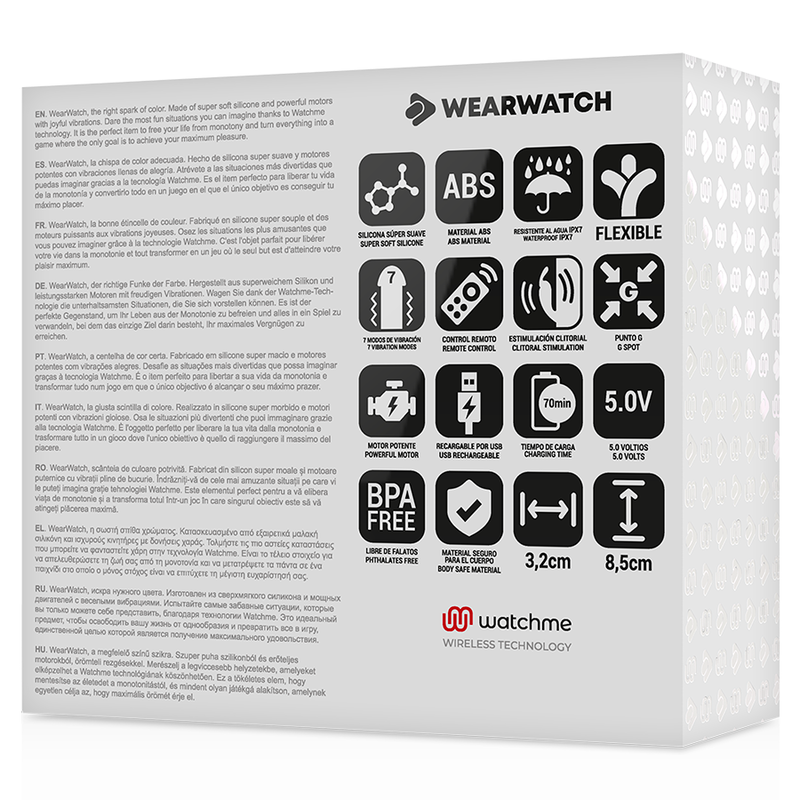 Vibrateur WatchMe Dual Pleasure aquamarine et blanc – WearWatch