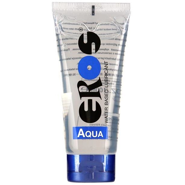 Lubrifiant à base d’eau Aqua 100 ml – Eros sur fond blanc