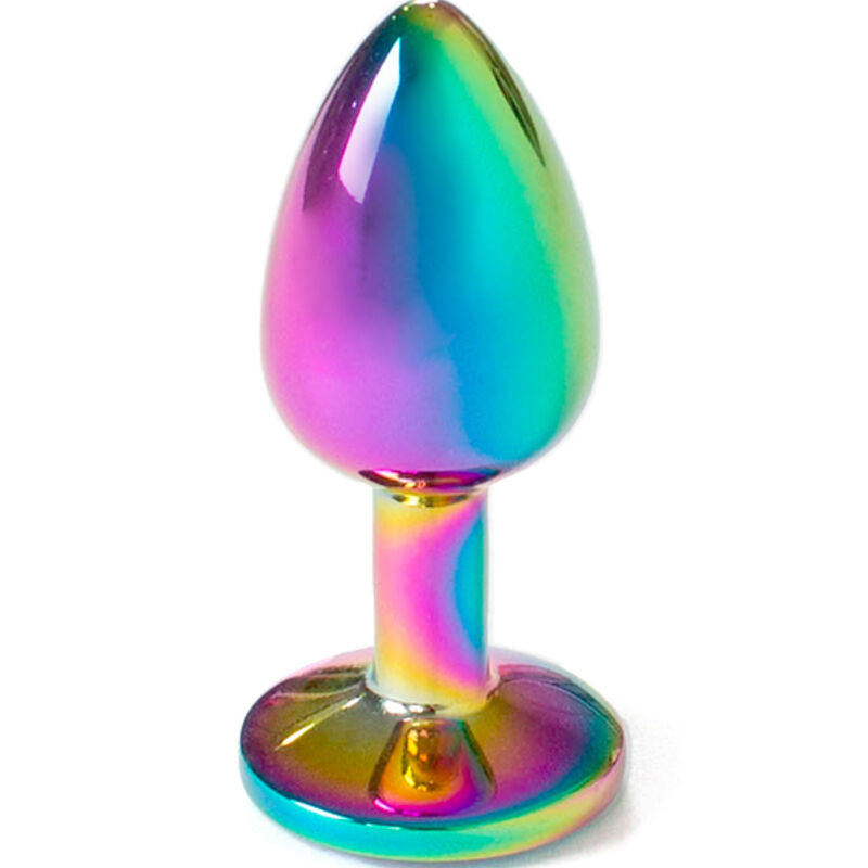 Plug anal Métal Finition 7 cm – Secretplay – Arc-en-ciel
