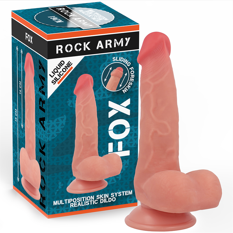 Gode réaliste Renard En Silicone Liquide 19 Cm -O- 3,2 Cm – Rock Army
