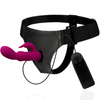 Harnais Vincent avec vibromasseur rabbit 15 cm seul sur fond blanc