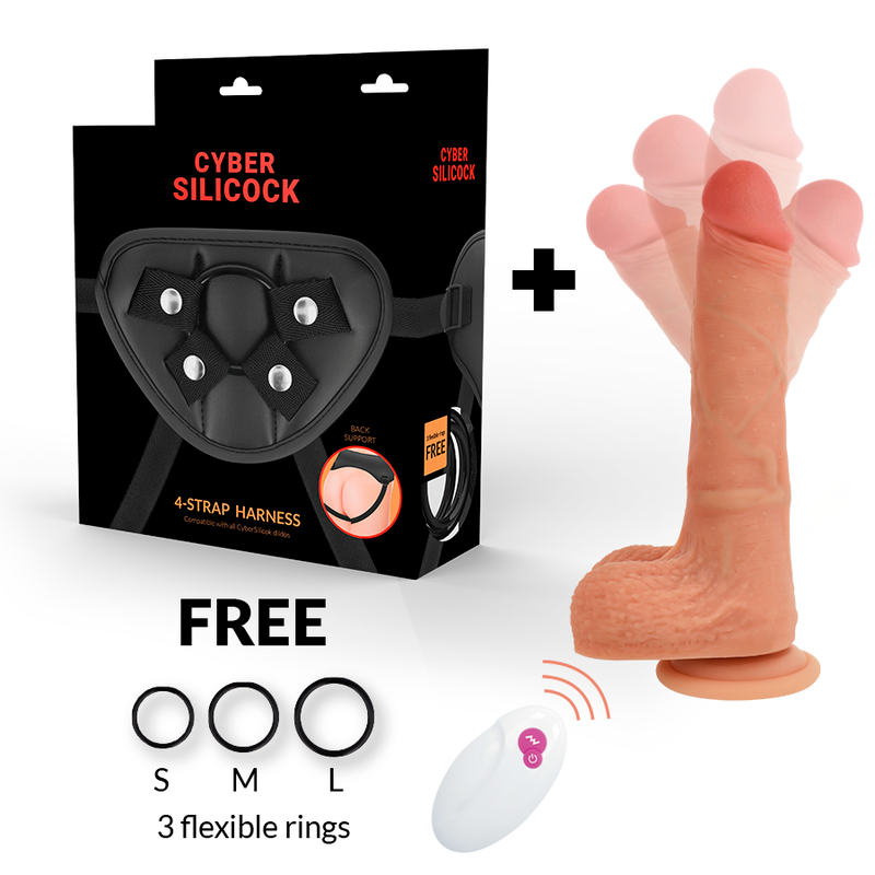Coffret Harnais Mr Rick avec gode rotatif télécommandé