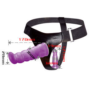 Harnais avec gode Gpoint lilas 17 cm – Baile, vue 1