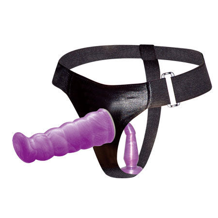 Harnais avec gode Gpoint lilas 17 cm – Baile, vue 3