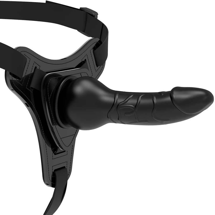 Harnais avec gode réaliste noir 16 cm – Fetish Submissive, vue 1