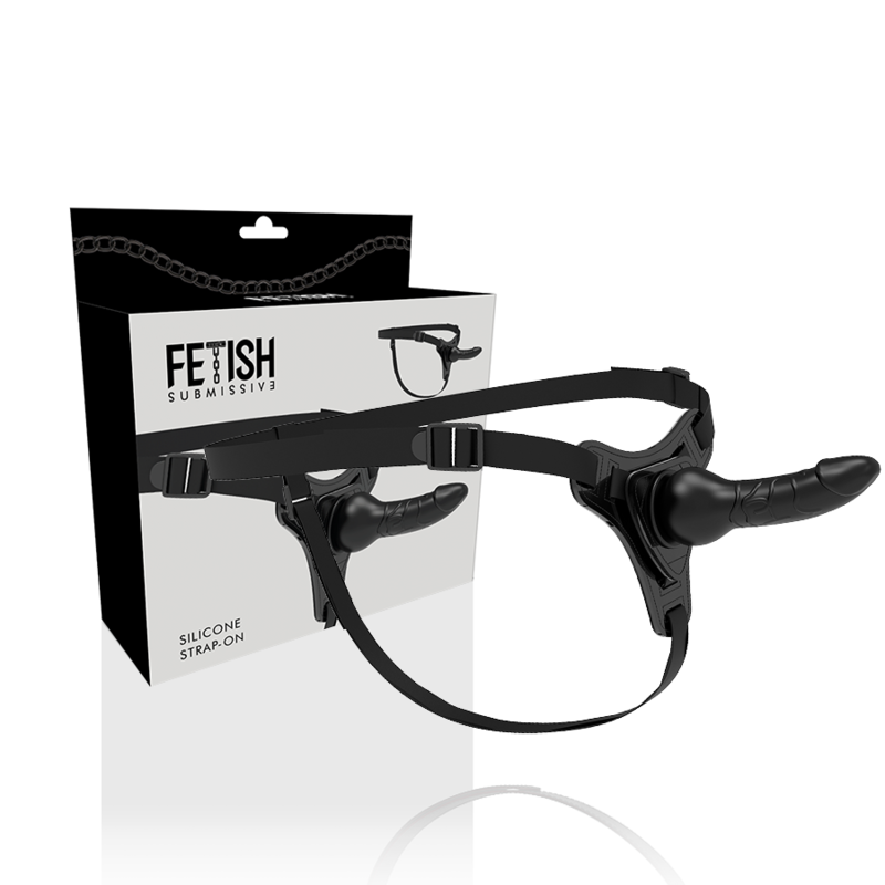 Harnais avec gode réaliste noir 16 cm – Fetish Submissive, vue 2