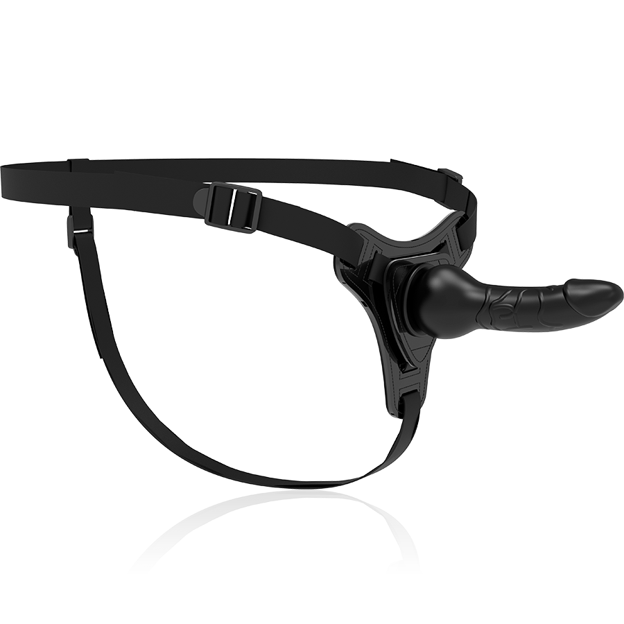 Harnais avec gode réaliste noir 16 cm – Fetish Submissive, vue 3