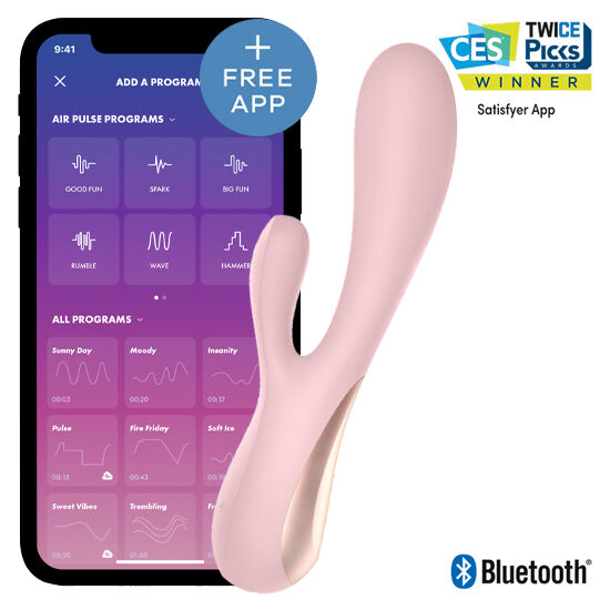 Vibromasseur connecté Mono Flex rose – Satisfyer, vue 2