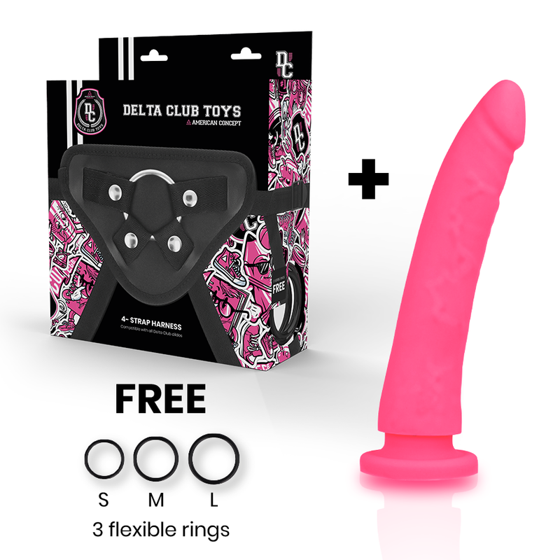 Harnais avec gode silicone rose 17 cm – DeltaClub, vue 3