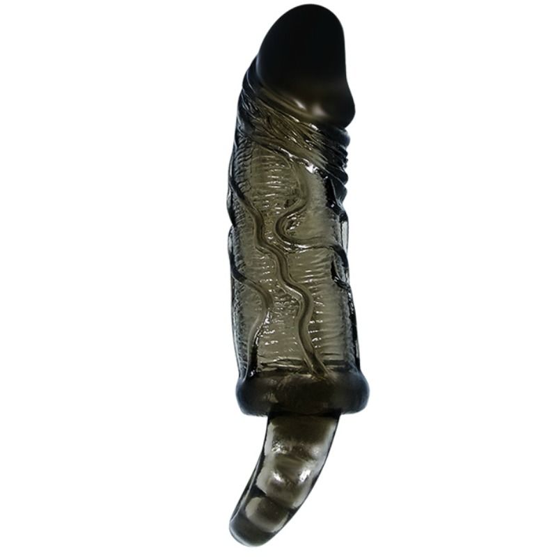 Gaine pénienne noire avec sangle 13,5 cm – Baile — vue sur fond blanc